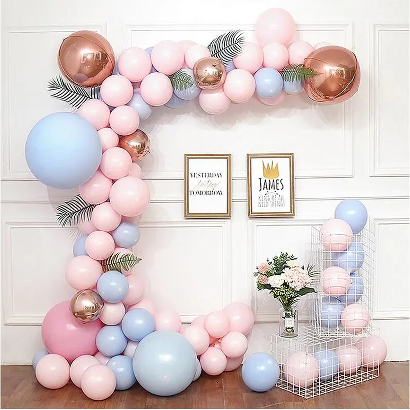 Amazon Hot Selling Balloon Set Macaron Pink Green Latex Balloons