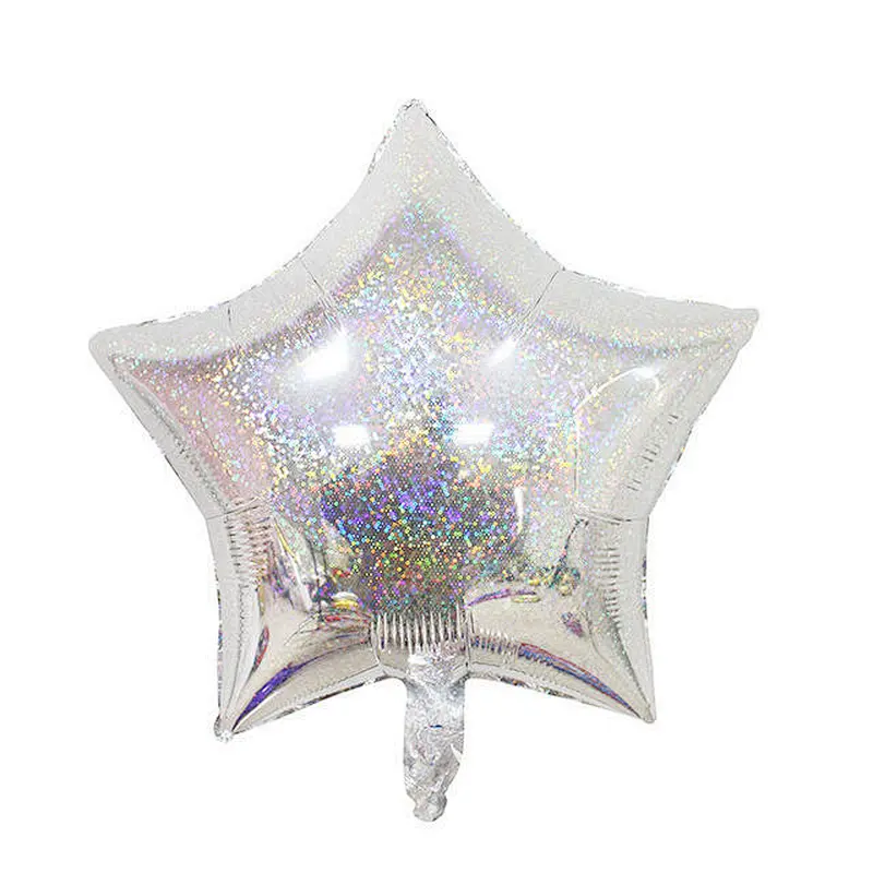 18inch Laser Metallic Star heart Foil Balloons Wedding Baby Shower Birthday Party Decor Helium Inflatable Globos Gift
