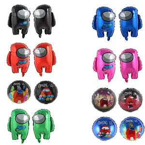 New Design Among Us Game Theme 18 inch round shape Cartoon foil balloon for Kids Adult birthday party decoration supplies