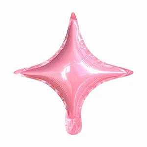 Solid Color Party Decoration Balloon 10 Inch Four Point Star Foil Balloon Wholesale
