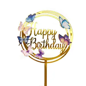 acrylic happy birthday cake topper birthday party supplies cake decoration