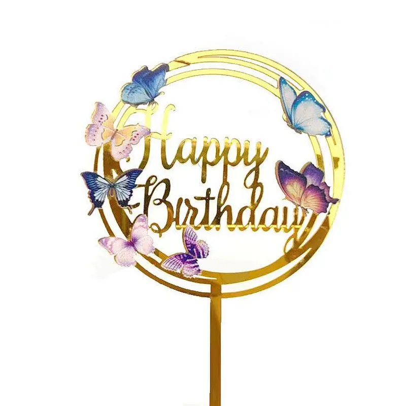 acrylic happy birthday cake topper birthday party supplies cake decoration