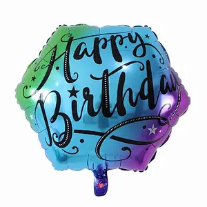 Wholesale Party Decorations Balloon Happy Birthday Hexagon Birthday Foil Balloon