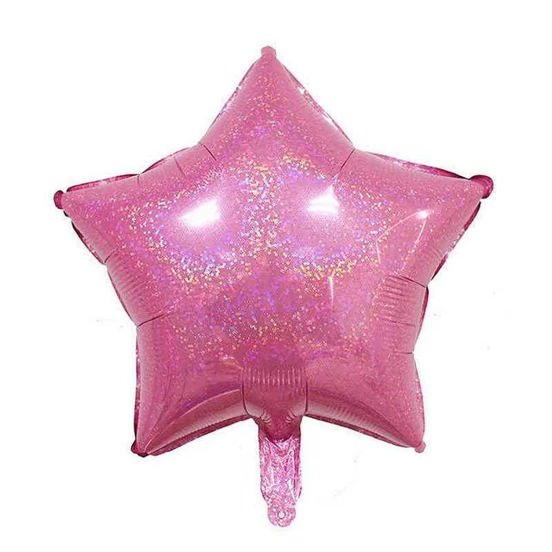 18inch Laser Metallic Star heart Foil Balloons Wedding Baby Shower Birthday Party Decor Helium Inflatable Globos Gift