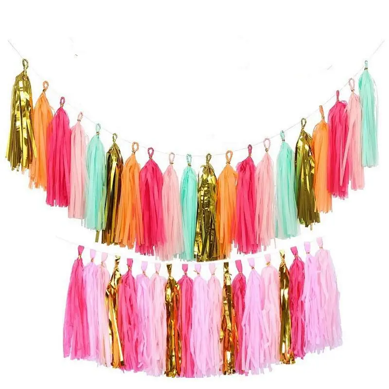 Balloons Glitter Paper Tassel For Party Decoration Supplies Balloon Accessories