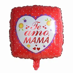 New design 18 inch heart shape happy mother's day mylar aluminum foil globos balloons I love mom balloon party decoration gift