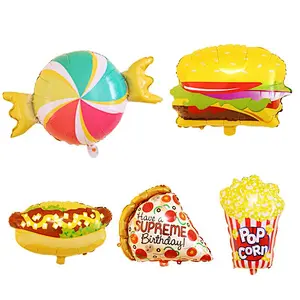 Hot sell cartoon ice cream foil helium balloon birthday party decoration party supplies kids gift donut candy food