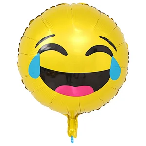 18'' Expression Emoji balloons for birthday party cute cool kiss cry Smiling face grimace Funny helium Balloon