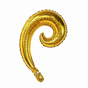 18 Inch Party Decorations Aluminum Foil Balloon Wave Spiral Shaped Balloon