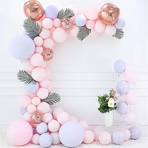 Amazon Hot Selling Balloon Set Macaron Pink Green Latex Balloons