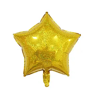 18inch Laser Metallic Star heart Foil Balloons Wedding Baby Shower Birthday Party Decor Helium Inflatable Globos Gift