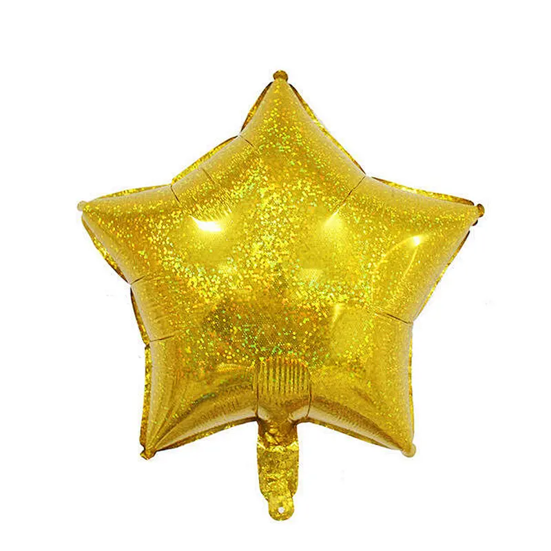 18inch Laser Metallic Star heart Foil Balloons Wedding Baby Shower Birthday Party Decor Helium Inflatable Globos Gift
