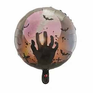 18 Inch Halloween Foil Balloon Witch Skeleton Pumpkin Head Aluminum Foil Balloon Happy Halloween Party Decoration