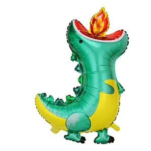 Giant Foil Fire-breathing Dinosaur Balloon Jurassic World Birthday Party Supplies Jungle Style Large Balloon for Party