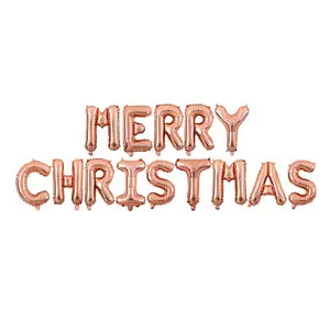 Merry Christmas 16 Inch Letter Aluminum Foil Balloons Christmas Balloons Party Decoration Globos