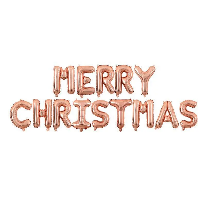 Merry Christmas 16 Inch Letter Aluminum Foil Balloons Christmas Balloons Party Decoration Globos