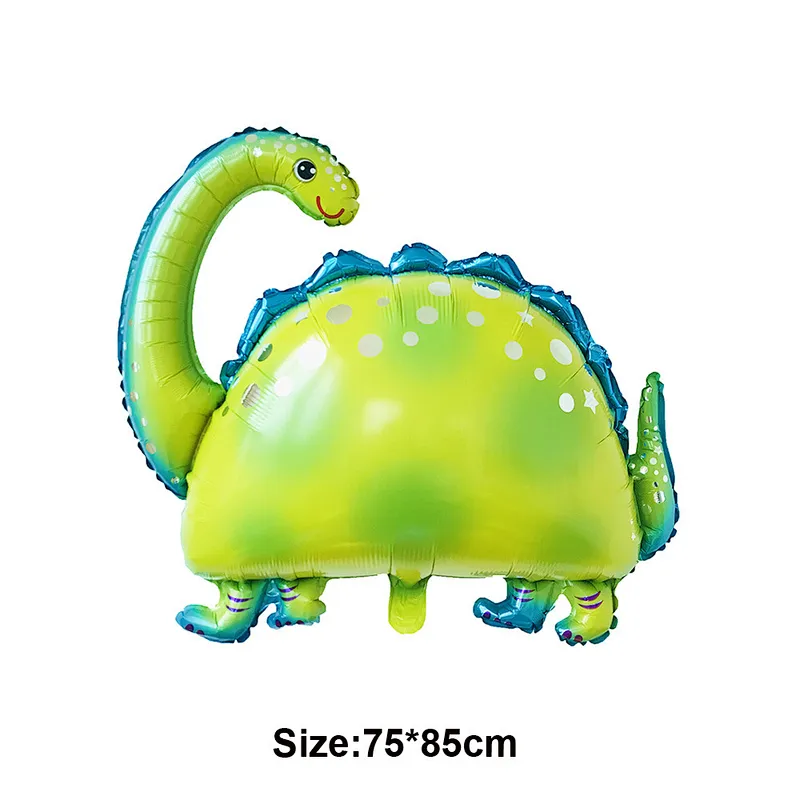 3D Waking Cartoon Dinosaur Shaped Standing Animal aluminum Foil Balloons tyrannosaurus For Children Birthday Toys party supplies