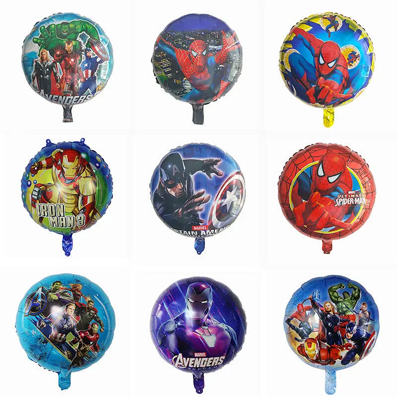 18 Inch Super Hero Balloon The Avengers Spider Man Iron Man Captain America Foil Balloon Children's Birthday Party Supplies