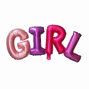 Wholesale Letter BOY GIRL foil Balloons Birthday Party Baby Shower Decoration Gender Balloon