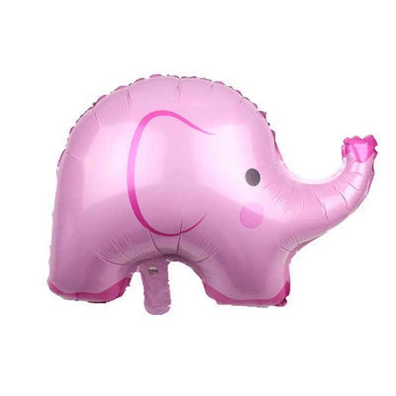 Hot Selling Pink Blue Cartoon Animal Elephant Shape Balloons Foil Balloons For Party Decoration Kids Toy