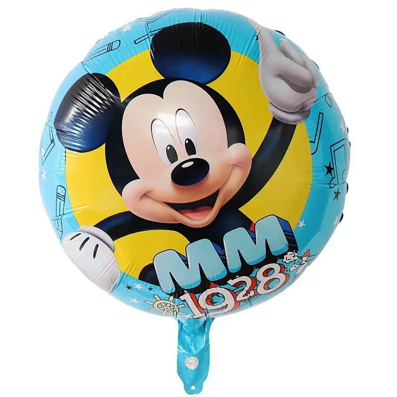 Hot Sales 18 Inch Mickey Minnie Mouse Globos Cartoon Round Heart Foil Balloon Kid's Birthday Party Decorations Toys Balloons