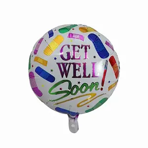 Wholesale 18 Inch Get Well Soon Round Foil Balloons Party Supplies Helium Globos Decorations Balloon