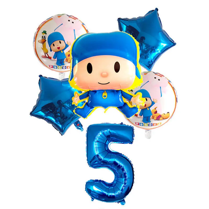 Cartoon Character Pocoyo Foil Balloon Set For Kids Boy Toys Birthday Party Decoration Party Supplies