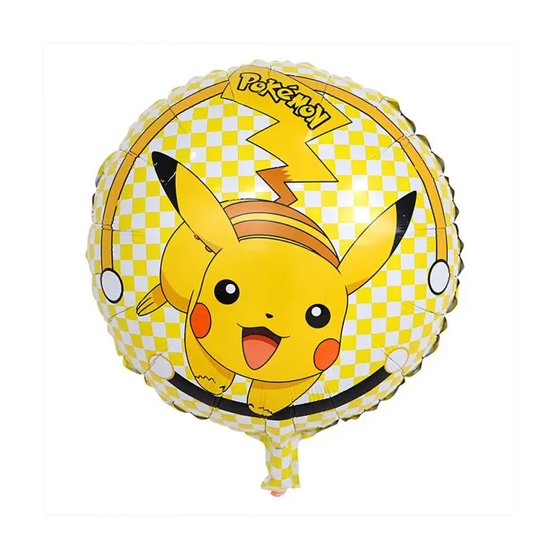 18 inch Cartoon Pika chu Balloon Party Wedding Decoration Globos PokeBalls Foil Helium Poke mon Balloons