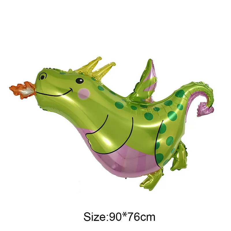3D Waking Cartoon Dinosaur Shaped Standing Animal aluminum Foil Balloons tyrannosaurus For Children Birthday Toys party supplies
