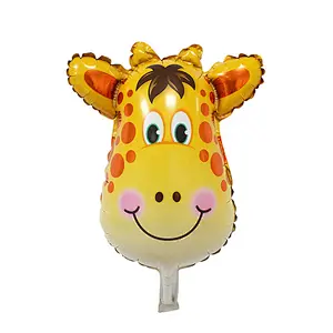 In Stock Animal Head Foil Balloons Happy Birthday Party Decorations Kids Party Tiger Lion Inflatable Globes