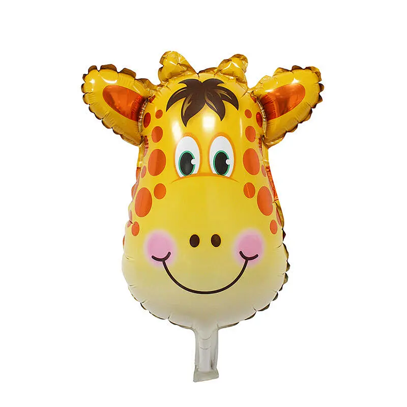 In Stock Animal Head Foil Balloons Happy Birthday Party Decorations Kids Party Tiger Lion Inflatable Globes