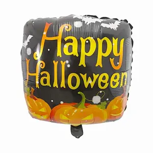 18 Inch Halloween Foil Balloon Witch Skeleton Pumpkin Head Aluminum Foil Balloon Happy Halloween Party Decoration
