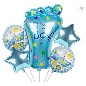 New Design Baby Shower Party Decoration Balloon Set Baby Girl or Boy Baptism Birthday 5pcs Balloon Set