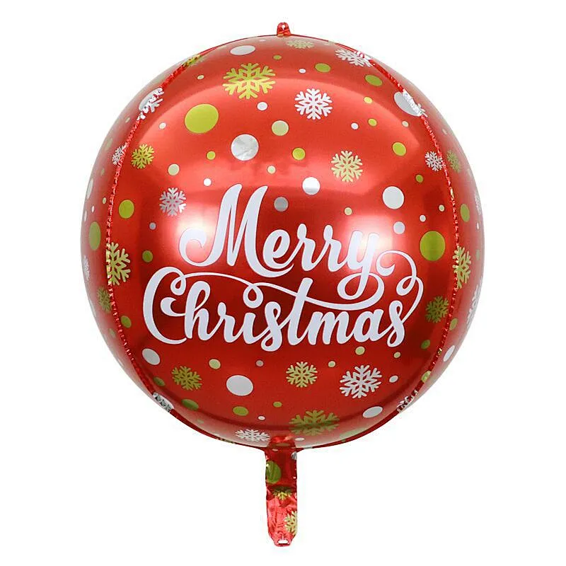 2022 New Design 22inch 4D Round Merry Chrismtas Foil New Year Balloons Globos Happy New Year Party Decorations