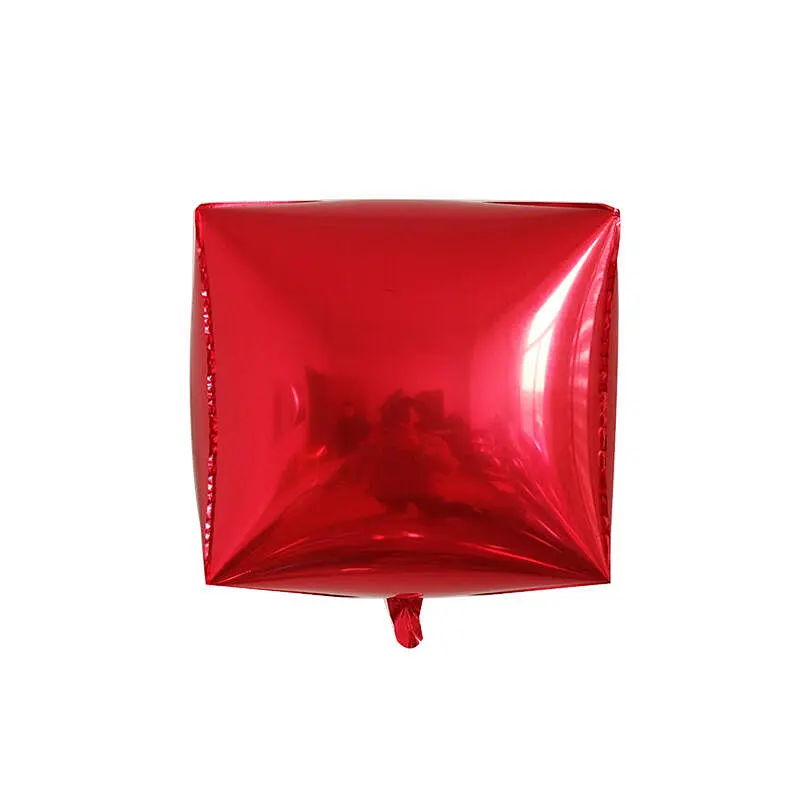 Wholesale 24 inch 4D Cube Diamond Shaped Foil Balloons Helium Balloon Wedding Decoration For Birthday Party Supplies