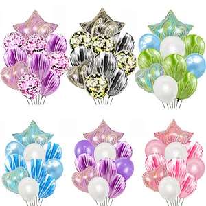 18 Inch Agate Confetti Birthday Balloon Set Agate Aluminum Balloon Set For Wedding Ceremony Party Decoration