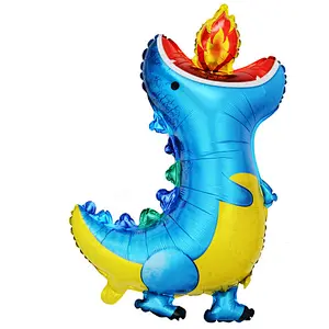 Giant Foil Fire-breathing Dinosaur Balloon Jurassic World Birthday Party Supplies Jungle Style Large Balloon for Party