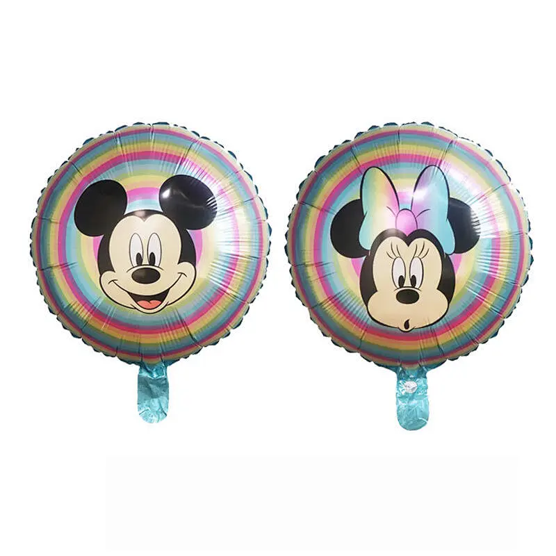 Hot Sales 18 Inch Mickey Minnie Mouse Globos Cartoon Round Heart Foil Balloon Kid's Birthday Party Decorations Toys Balloons
