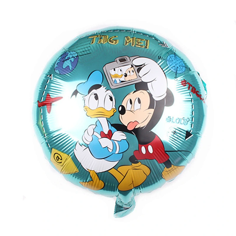 Mickey Minnie Donald Duck Round Foil Balloon Helium Balloon Birthday Party Decoration Kids Toys Balloons