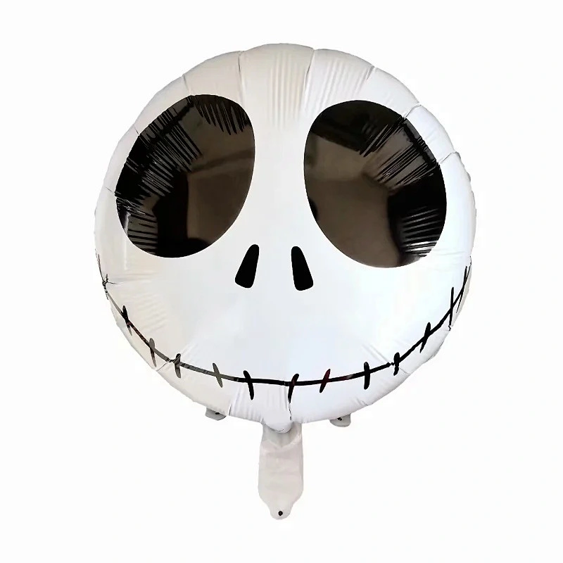 18 Inch Halloween Foil Balloon Witch Skeleton Pumpkin Head Aluminum Foil Balloon Happy Halloween Party Decoration