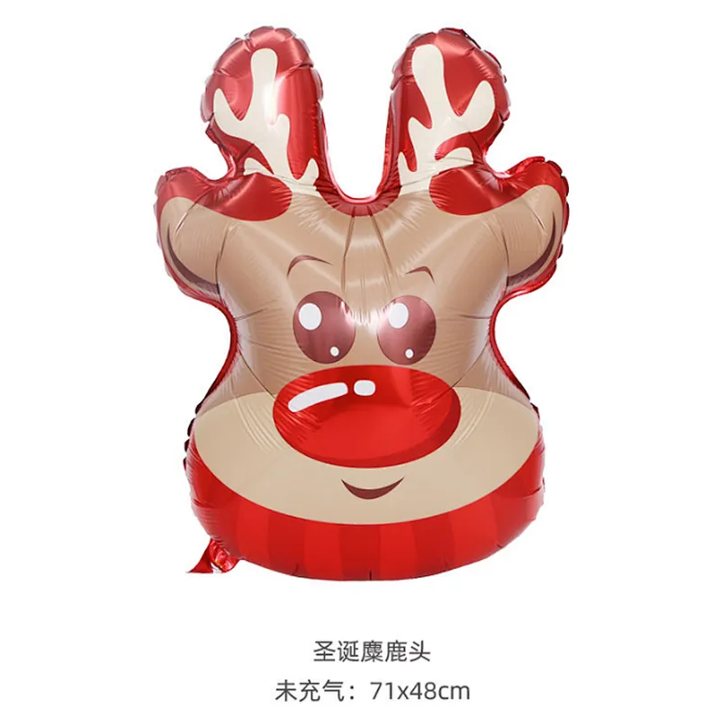 New Cartoon Christmas Globos Deer Bear Santa Claus Aluminum Foil Balloons Merry Christmas Party Decoration Balloons
