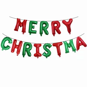 Wholesale Christmas Decoration Balloons 16 Inch Merry Christmas Letter Balloon Set