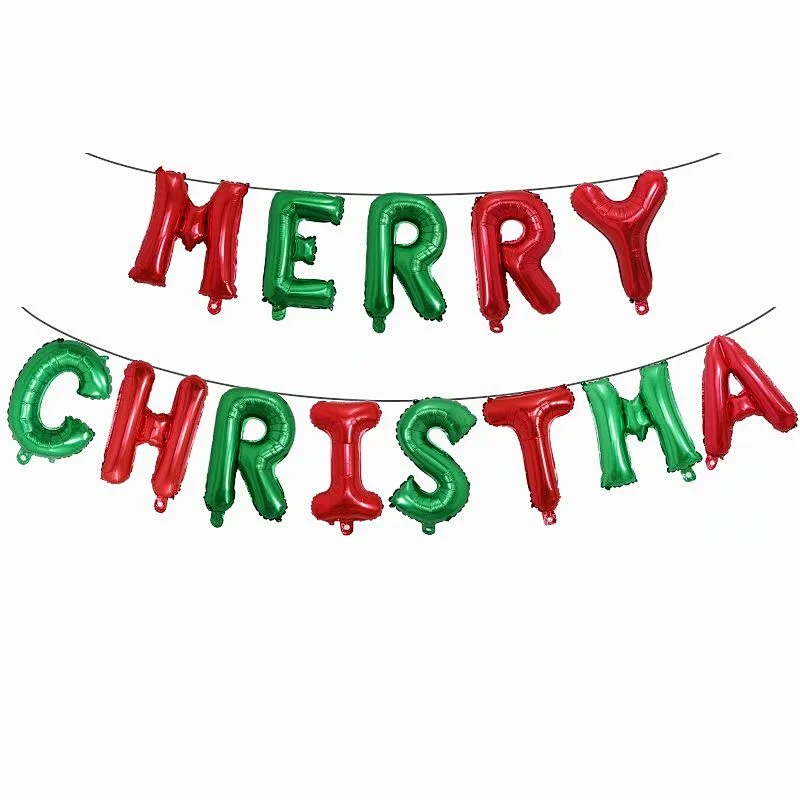 Wholesale Christmas Decoration Balloons 16 Inch Merry Christmas Letter Balloon Set