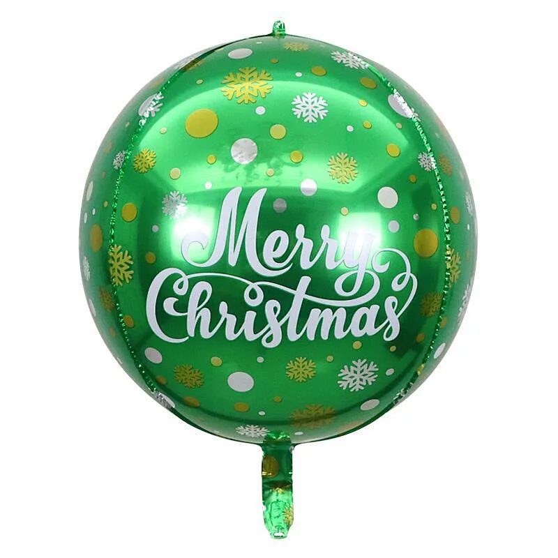 2022 New Design 22inch 4D Round Merry Chrismtas Foil New Year Balloons Globos Happy New Year Party Decorations
