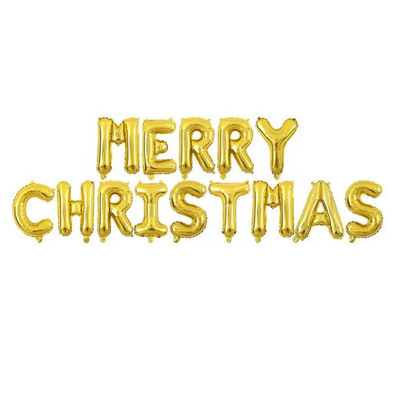 Merry Christmas 16 Inch Letter Aluminum Foil Balloons Christmas Balloons Party Decoration Globos
