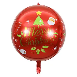 22 inch 4D helium aluminum foil balloon Merry Christmas globos decoration