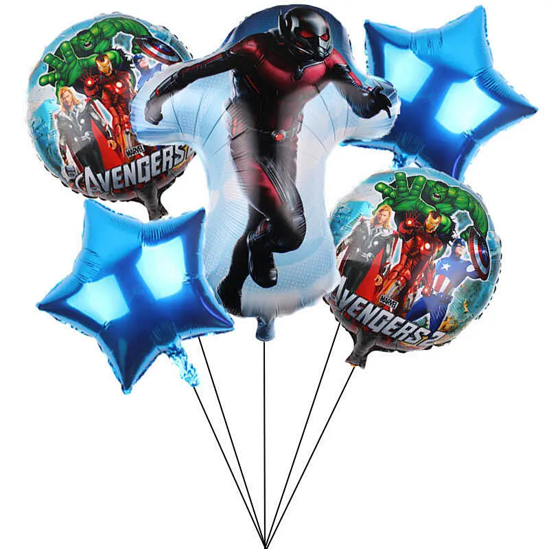 Hot Selling Cartoon Super Hero Balloon Set 5Pcs Party Decoration Supplies Super Hero Dream Balloon Five Piece Set Balloon