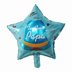 New 18inch Feliz Dia Papa Round Foil Balloons Spanish Super Father's Day Party Supplies Toy Birthday Party Decorations Air Globo