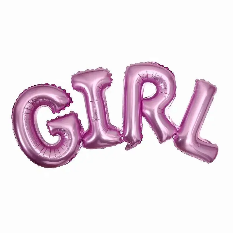 Wholesale Letter BOY GIRL foil Balloons Birthday Party Baby Shower Decoration Gender Balloon