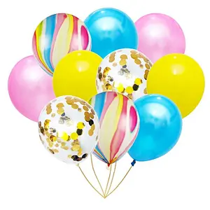 10pcs 12 inch Colorful Marble Confetti Latex Balloons Wedding Birthday Party Decoration Globos